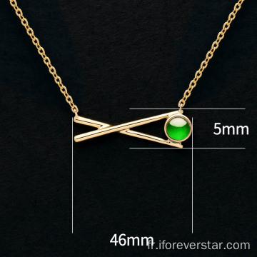 Couleur vert pur 18 carats pendentif jadéite glacé